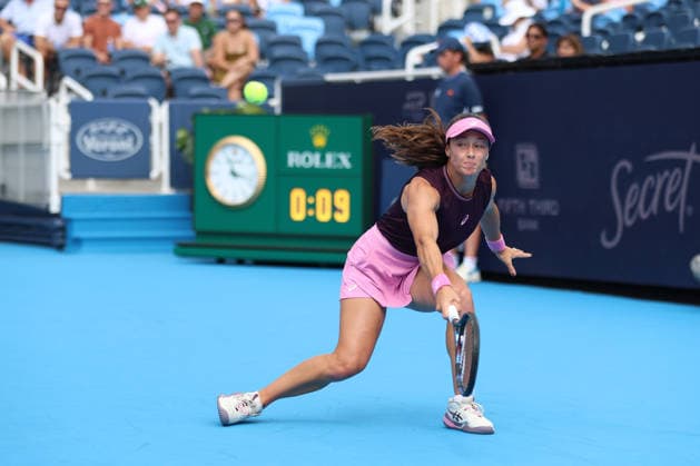 MASON, OHIO - AUGUST 15: Zeynep Sonmez of Turkey in action during day five of the Cincinnati Open at the Lindner Family Tennis Center on August 15, 2026 in Mason, Ohio. Copyright: xShainaxBenhiyoun SPPx Sportspressphoto_SPR207104