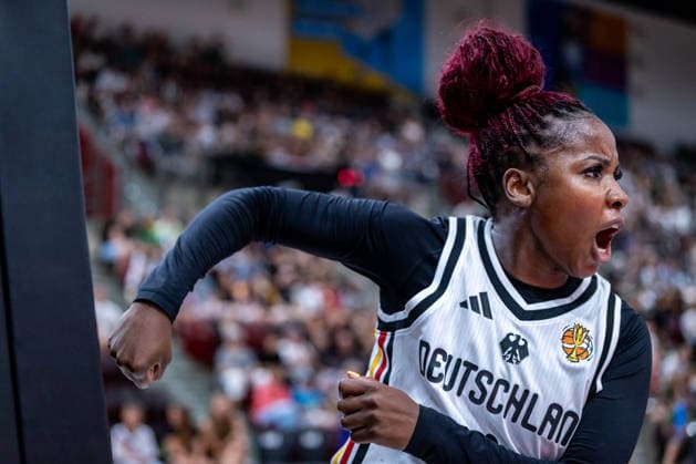 Basketball Ludwigsburg 15.08.2026 DBB Frauen Nationalmannschaft 2026 Testspiel Deutschland (GER) vs Spanien (ESP) Alexis Peterson-Smalls (Deutschland, No.01) Peterson