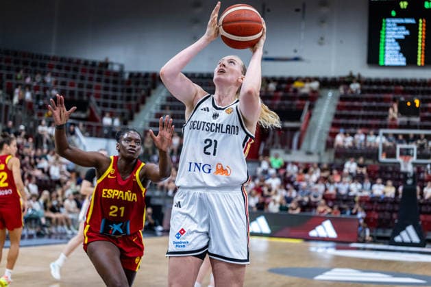 Basketball Ludwigsburg 15.08.2026 DBB Frauen Nationalmannschaft 2026 Testspiel Deutschland (GER) vs Spanien (ESP) Marie Gülich (Deutschland, No.21) Gulich