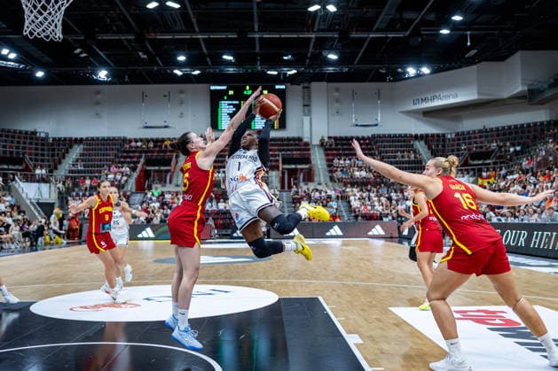Basketball Ludwigsburg 15.08.2026 DBB Frauen Nationalmannschaft 2026 Testspiel Deutschland (GER) vs Spanien (ESP) Alexis Peterson-Smalls (Deutschland, No.01) Peterson