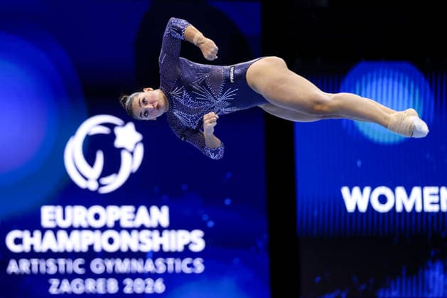 36th European Championships and 15th European Junior Championships in WomenÂ s Artistic Gymnastics - Finals Manila Esposito of Italy competes on the Floor Exercise Final during day 3 of the 2026 Women s Artistic Gymnastics European Championships at Arena Zagreb on August 15, 2026 in Zagreb, Croatia.  IgorxKralj PIXSELL