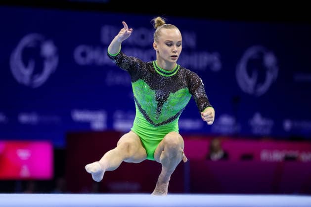 36th European Championships and 15th European Junior Championships in WomenÂ s Artistic Gymnastics - Finals Angelina Melnikova of Russia competes on the Floor Exercise Final during day 3 of the 2026 Women s Artistic Gymnastics European Championships at Arena Zagreb on August 15, 2026 in Zagreb, Croatia.  IgorxKralj PIXSELL