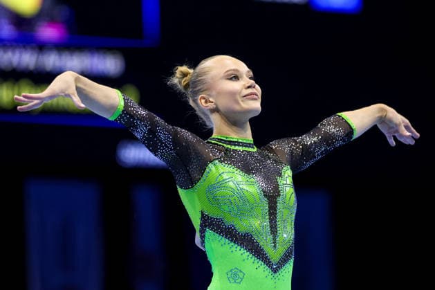 36th European Championships and 15th European Junior Championships in WomenÂ s Artistic Gymnastics - Finals Angelina Melnikova of Russia competes on the Floor Exercise Final during day 3 of the 2026 Women s Artistic Gymnastics European Championships at Arena Zagreb on August 15, 2026 in Zagreb, Croatia.  IgorxKralj PIXSELL