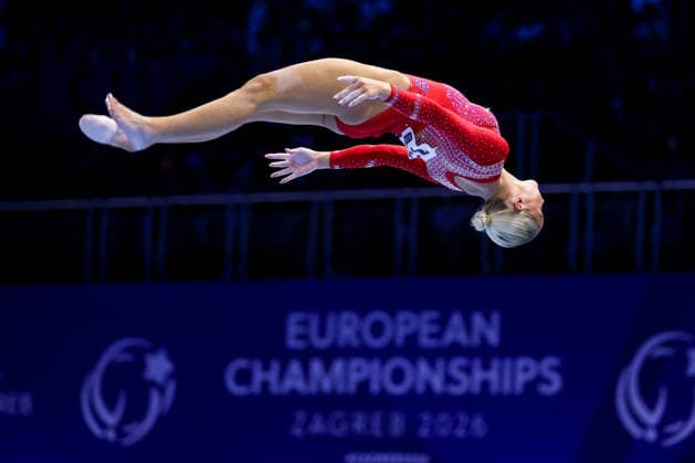 36th European Championships and 15th European Junior Championships in WomenÂ s Artistic Gymnastics - Finals Ruby Evans of Great Britain competes on the Floor Exercise Final during day 3 of the 2026 Women s Artistic Gymnastics European Championships at Arena Zagreb on August 15, 2026 in Zagreb, Croatia.  IgorxKralj PIXSELL