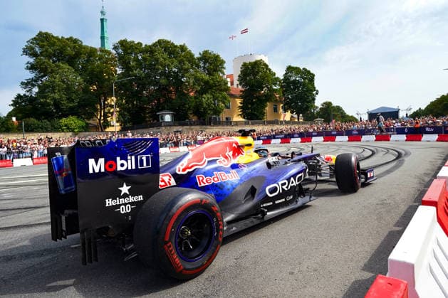 August 15, 2026, RÄÂ«Ga, Latvija: PATRICK FRIESACHER, a former Formula 1 driver, drives the Red Bull RB8 through the streets of Riga as part of the Red Bull Showrun in Riga, Latvia, August 15, 2026. Red Bull Showrun In Riga, Latvia  - ZUMAp305 20260815_zip_p305_004 Copyright: xEdijsxPalensx