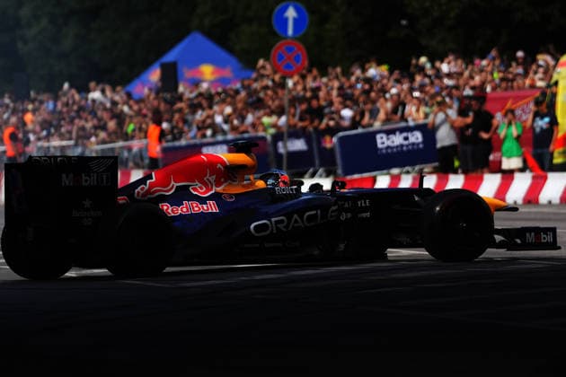 August 15, 2026, RÄÂ«Ga, Latvija: PATRICK FRIESACHER, a former Formula 1 driver, drives the Red Bull RB8 through the streets of Riga as part of the Red Bull Showrun in Riga, Latvia, August 15, 2026. Red Bull Showrun In Riga, Latvia  - ZUMAp305 20260815_zip_p305_006 Copyright: xEdijsxPalensx
