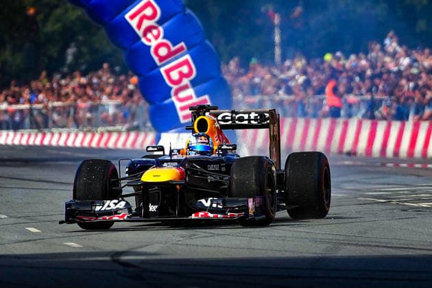 August 15, 2026, RÄÂ«Ga, Latvija: PATRICK FRIESACHER, a former Formula 1 driver, drives the Red Bull RB8 through the streets of Riga as part of the Red Bull Showrun in Riga, Latvia, August 15, 2026. Red Bull Showrun In Riga, Latvia  - ZUMAp305 20260815_zip_p305_002 Copyright: xEdijsxPalensx