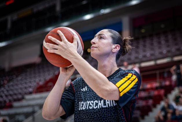 Basketball Ludwigsburg 15.08.2026 DBB Frauen Nationalmannschaft 2026 Testspiel Deutschland (GER) vs Spanien (ESP) Patricia Brossmann (Deutschland, No.34)