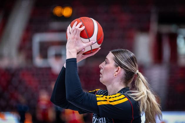 Basketball Ludwigsburg 15.08.2026 DBB Frauen Nationalmannschaft 2026 Testspiel Deutschland (GER) vs Spanien (ESP) Luisa Geiselsöder (Deutschland, No.15) Geiselsoder
