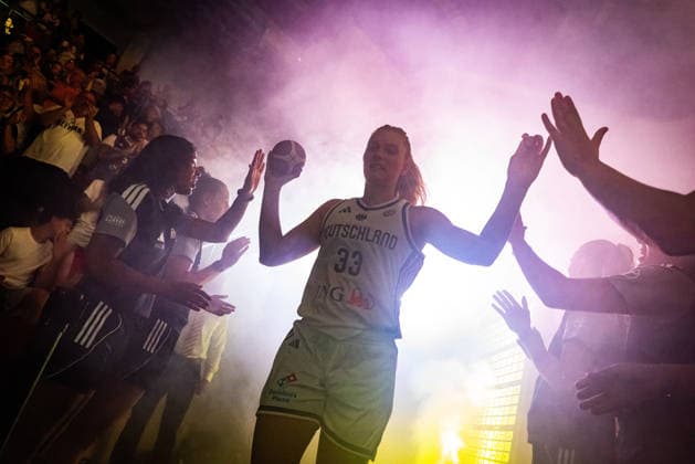Basketball Ludwigsburg 15.08.2026 DBB Frauen Nationalmannschaft 2026 Testspiel Deutschland (GER) vs Spanien (ESP) Teamvorstellung Deutschland Nina Rosemeyer (Deutschland, No.33)