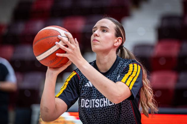 Basketball Ludwigsburg 15.08.2026 DBB Frauen Nationalmannschaft 2026 Testspiel Deutschland (GER) vs Spanien (ESP) Emily Bessoir (Deutschland, No.22)