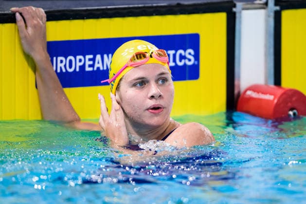 260816 Thilda Häll of Sweden after competing in women™s 400 meters freestyle swimming heats during day 17 of the 2026 European Aquatics Championships on August 16, 2026 in Saint-Denis. Photo: Joel Marklund BILDBYRAN kod JM JM0845 bbeng simning swimming svomming 2026 european aquatics championships em dam Sverige Sweden Copyright: JOELxMARKLUND BB260816JM003