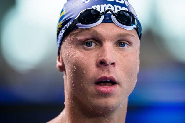 260816 Victor Johansson of Sweden after competing in men™s 400 meters freestyle swimming heats during day 17 of the 2026 European Aquatics Championships on August 16, 2026 in Saint-Denis. Photo: Joel Marklund BILDBYRAN kod JM JM0845 bbeng simning swimming svomming 2026 european aquatics championships em Sverige Sweden Copyright: JOELxMARKLUND BB260816JM013