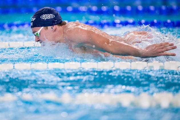 260816 Melker Rosengren of Sweden competes in men™s 4x100 meters medley swimming relay heats during day 17 of the 2026 European Aquatics Championships on August 16, 2026 in Saint-Denis. Photo: Joel Marklund BILDBYRAN kod JM JM0845 bbeng simning swimming svomming 2026 european aquatics championships em Sverige Sweden Copyright: JOELxMARKLUND BB260816JM032