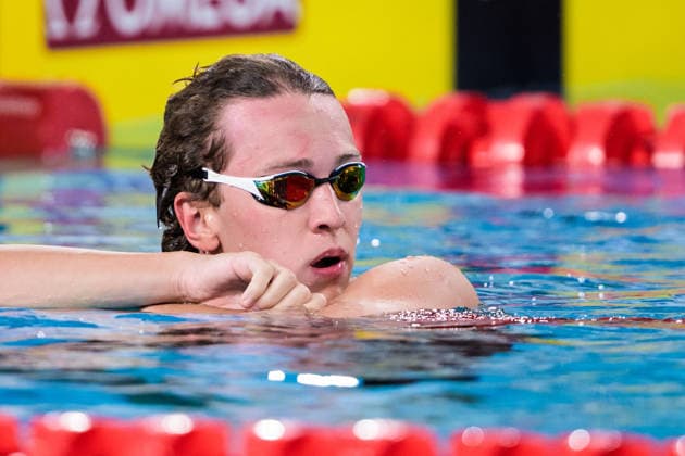 260816 Charlie Skoglund Macmillan of Sweden after competing in men™s 4x100 meters medley swimming relay heats during day 17 of the 2026 European Aquatics Championships on August 16, 2026 in Saint-Denis. Photo: Joel Marklund BILDBYRAN kod JM JM0845 bbeng simning swimming svomming 2026 european aquatics championships em Sverige Sweden Copyright: JOELxMARKLUND BB260816JM035