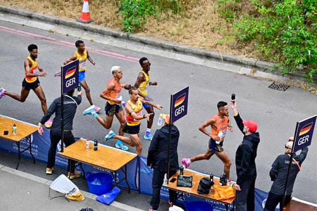 Simon BOCH (Germany, Duesseldorf Athletics, MARATHON TEAM Men) Amanal PETROS (Germany, Hannover 96, MARATHON Men) GBR, European Athletics Championships, Athletics, 16.08.2026, GBR, European Athletics Championships, Athletics, 16.08.2026, Birmingham Copyright: xEibnerxPressefoto JanxPapenfussx EP_JPS