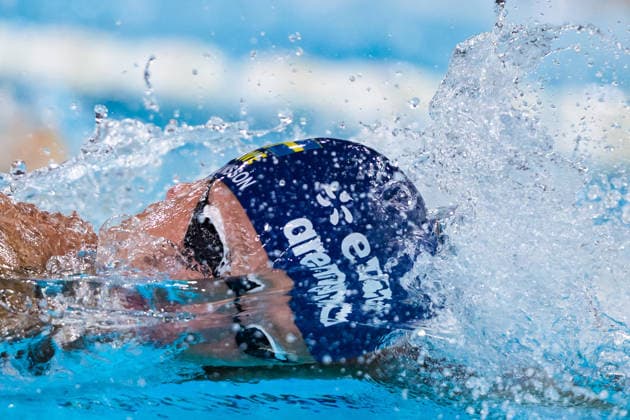 260816 Victor Johansson of Sweden competes in men™s 400 meters freestyle swimming heats during day 17 of the 2026 European Aquatics Championships on August 16, 2026 in Saint-Denis. Photo: Joel Marklund BILDBYRAN kod JM JM0845 bbeng simning swimming svomming 2026 european aquatics championships em Sverige Sweden Copyright: JOELxMARKLUND BB260816JM037