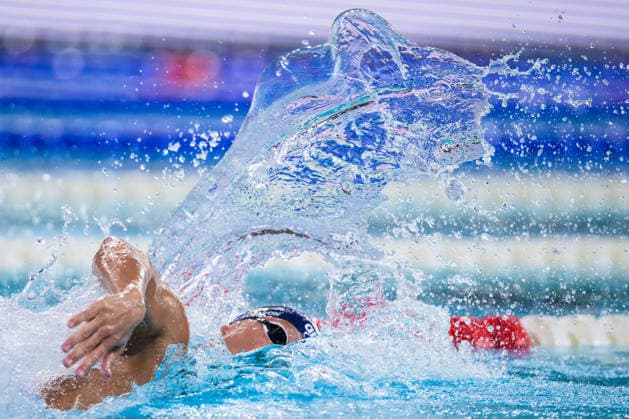 260816 Victor Johansson of Sweden competes in men™s 400 meters freestyle swimming heats during day 17 of the 2026 European Aquatics Championships on August 16, 2026 in Saint-Denis. Photo: Joel Marklund BILDBYRAN kod JM JM0845 bbeng simning swimming svomming 2026 european aquatics championships em Sverige Sweden Copyright: JOELxMARKLUND BB260816JM039