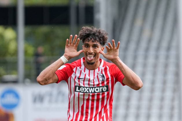 Sport Bilder des Tages Krish Raweri (SC Freiburg II, 07) Torjubel, Emotionen, Torschuss, Abschluss, Torerfolg, Treffer , Deutschland, Fussball, Regionalliga Südwest, 2.Spieltag, 2026 2027, SC Freiburg II vs. KSV Hessen Kassel, 16.08.2026, Dreisamstadion, Freiburg Freiburg Dreisamstadion Baden-Wuerttemberg Deutschland Copyright: xArnexAmbergx