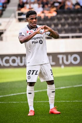 LUGANO, SWITZERLAND - AUGUST 16: Dereck Moncada of Lugano celebrates his goal during the Swiss Cup match between Vedeggio Calcio and FC Lugano at AIL Arena on August 16, 2026 in Lugano, Switzerland. Lugano AIL Arena Ticino Switzerland Copyright: xJustPictures.ch AndreaxBrancax jp-en-EuSpIm-AB_16082026_4180