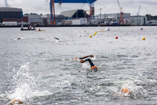 16.08.2026 USC Kiel 37. KN Förde Triathlon 2026 Sprinttriathlon Gruppe 2 (Männer, ab AK 35) Schwimmen Kiel Reventlouwiese Schleswig Holstein Deutschland