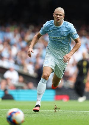 Community Shield 2026 16 August 2026, Cardiff - Community Shield 2026 Football - Arsenal v Manchester City - Erling Haaland of Manchester City - Photo: Charlotte Wilson Offside. Cardiff UK Copyright: xCharlottexWilsonx xOffsidexOffside