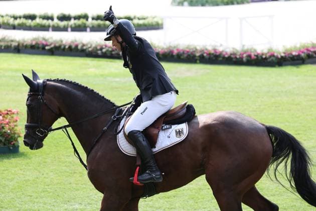 1. Platz, Weltmeister Michael Jung (GER, Deutschland, Germany) mit Pferd fischerChipmunk FRH, Chipmunk FRH, Emotion, Jubel , Vielseitigkeit , FEI Eventing World Championship, WM, Weltmeisterschaft , DHL-Preis, Einzel Mannschaft, AACHEN - FEI World Championships 2026, Weltfest des Pferdesports, Reitsport Weltmeisterschaft 2026, Aachen 2026, Welcome Home 2026, Aachener Soers, 11. bis 23. August 2026, Reitsport, 16.08.2026, Aachen Aachener Soers Deutschland