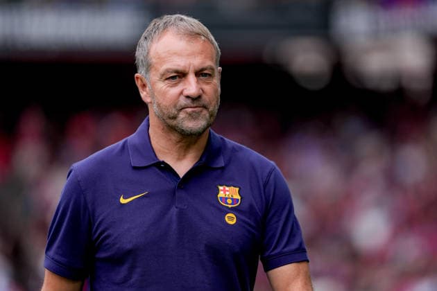 BASEL, SWITZERLAND - AUGUST 16: Hansi Flick (Head Coach FC Barcelona, Barca during the friendly match between FC Basel 1893 and FC Barcelona at St. Jakob Park Stadium on August 16, 2026 in Basel, Switzerland. Copyright: xPriscilaxBütlerx xSPPx Sportspressphoto_SPR208629