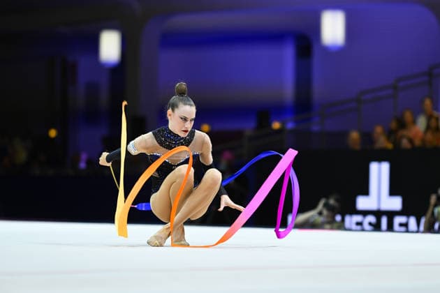 Darja Varfolomeev (Deutschland) Weltmeisterschaften Rhythmische Sportgymnastik - Geraetefinals, 16.08.2026 Weltmeisterschaften Rhythmische Sportgymnastik - Geraetefinals, 16.08.2026, Frankfurt Copyright: xEibner-Pressefoto xHoepnerx EP_PHR