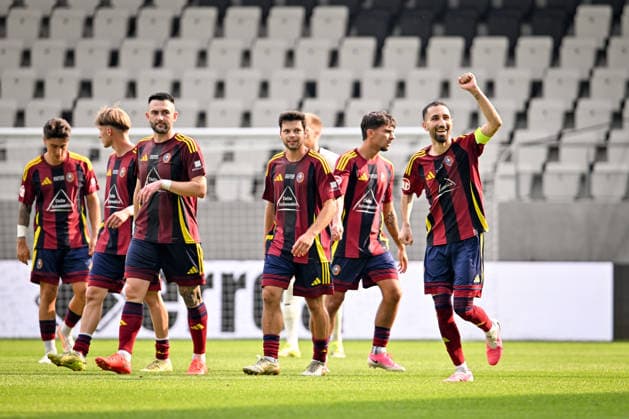 LUGANO, SWITZERLAND - AUGUST 16: Armia Ahmari of Vedeggio R) celebrates his goal during the Swiss Cup match between Vedeggio Calcio and FC Lugano at AIL Arena on August 16, 2026 in Lugano, Switzerland. Lugano AIL Arena Ticino Switzerland Copyright: xJustPictures.ch AndreaxBrancax jp-en-EuSpIm-AB_16082026_4988