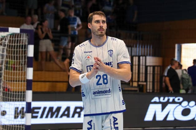 16.08.2026 ,xgox, Handball - Wartburg Cup ThSV Eisenach - TBV Lemgo-Lippe emspor, v.l. Hendrik Wagner (Lemgo, 28) Jubel ueber den Sieg, Jubel nach Spielende Eisenach