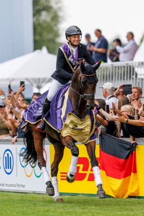 AACHEN - FEI World Championships 2026, AACHEN - FEI World Championships 2026 JUNG Michael (GER), Fischerchipmunk FRH Medal ceremony Individual Medaillenvergabe Einzelentscheidung FEI Eventing World Championship, WM, Weltmeisterschaft Jumping Final Team & Individual Aachen, Reitstadion Soers 16. August 2026 -