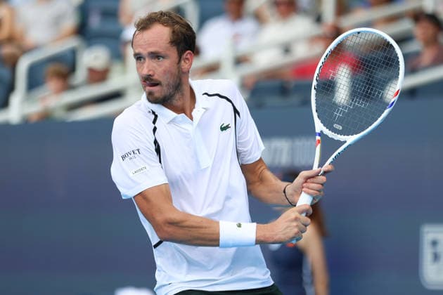 MASON, OHIO - AUGUST 16: Daniil Medvedev of Russia in action during day six of the Cincinnati Open at the Lindner Family Tennis Center on August 16, 2026 in Mason, Ohio. Copyright: xShainaxBenhiyoun SPPx Sportspressphoto_SPR208916