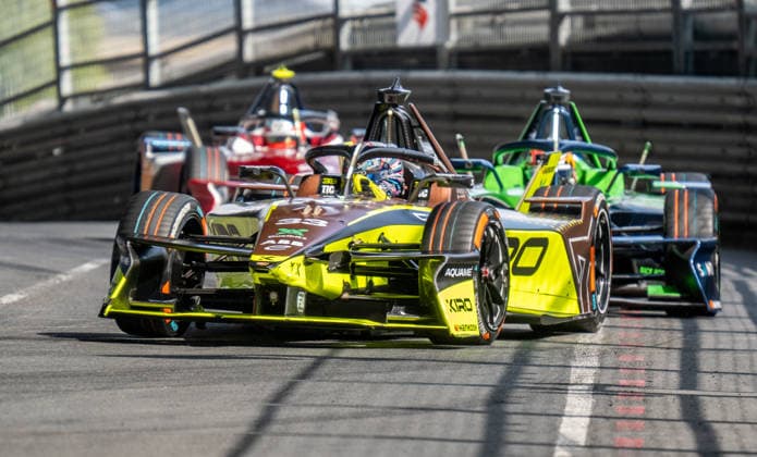 Dan Ticktum driving for the CUPRA KIRO Formula E Team competing in race 2 during the London E-Prix at the ExCel Centre, London Docklands, UK on 16 August 2026. Copyright: xPhilxHutchinsonx 45350215