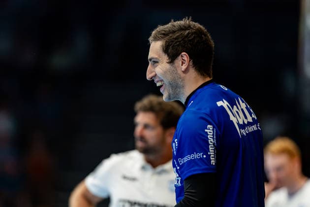 16.08.2026, GER, Handball, Maenner, Saison 26 27, Wartburg-Cup presented by Koetter Security, ThSV Eisenach - TBV Lemgo Lippe Domenico Ebner (TVB Lemgo-Lippe) 99817 Eisenach Werner-Assmann-Halle Am Sportp Thueringen Deutschland