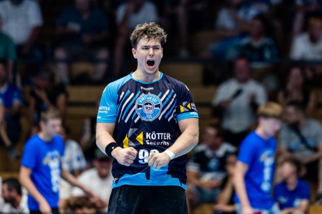 16.08.2026, GER, Handball, Maenner, Saison 26 27, Wartburg-Cup presented by Koetter Security, ThSV Eisenach - TBV Lemgo Lippe Tillman Leu (ThSV Eisenach,99) 99817 Eisenach Werner-Assmann-Halle Am Sportp Thueringen Deutschland