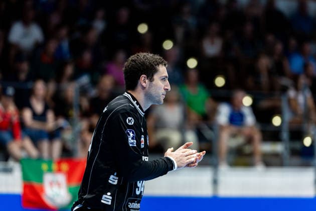 16.08.2026, GER, Handball, Maenner, Saison 26 27, Wartburg-Cup presented by Koetter Security, ThSV Eisenach - TBV Lemgo Lippe Domenico Ebner (TVB Lemgo-Lippe) 99817 Eisenach Werner-Assmann-Halle Am Sportp Thueringen Deutschland