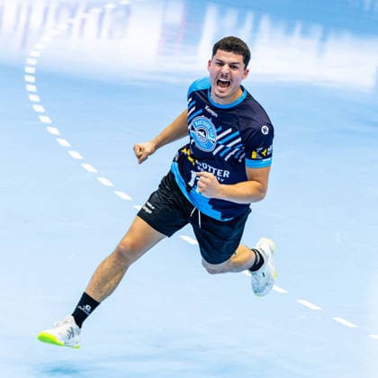 16.08.2026, GER, Handball, Maenner, Saison 26 27, Wartburg-Cup presented by Koetter Security, ThSV Eisenach - TBV Lemgo Lippe Gian Attenhofer (ThSV Eisenach,11) 99817 Eisenach Werner-Assmann-Halle Am Sportp Thueringen Deutschland