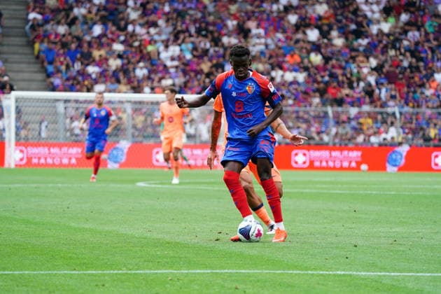 16.08.2026 Schweiz Basel St.Jakob-Park Fssball Herren Saison 2026-2027 Testspiel FC Basel - FC Barcelona, Barca 2:5 Bild. Methino FC Basel Aktion