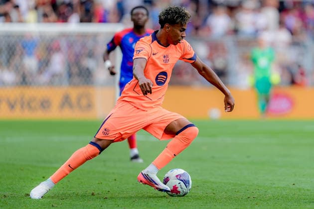 BASEL, SWITZERLAND - AUGUST 16: Lamine Yamal (10 FC Barcelona, Barca in action during the friendly match between FC Basel 1893 and FC Barcelona at St. Jakob Park Stadium on August 16, 2026 in Basel, Switzerland. Copyright: xPriscilaxBütlerx xSPPx Sportspressphoto_SPR209176