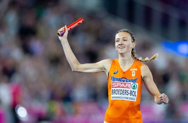BIRMINGHAM - Femke Broeders-Bol in action during the women s 4x400 relay final on the final day of the European Athletics Championships. IRIS VAN DEN BROEK ANP xVIxANPxSportx xxANPxIVx 565650622 originalFilename: 565650622
