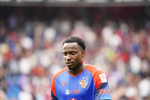 16.08.2026 Schweiz Basel St.Jakob-Park Fssball Herren Saison 2026-2027 Testspiel FC Basel - FC Barcelona, Barca 2:5 Bild. Philip Otele FC Basel Einzebild Aktion