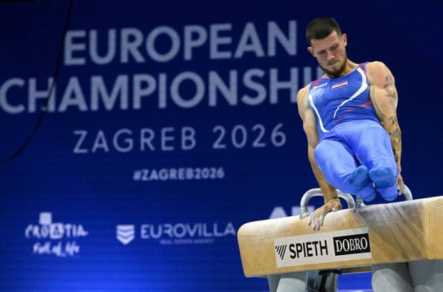 37th European Championships and 15th European Junior Championships in MenÂ s Artistic Gymnastics Ilia Kovtun of Croatia competes on the pommel horse during qualification on day 1 of the 2026 Men s Artistic Gymnastics European Championships at Arena Zagreb on August 19, 2026 in Zagreb, Croatia.  MarkoxLukunic PIXSELL
