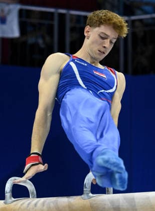 37th European Championships and 15th European Junior Championships in MenÂ s Artistic Gymnastics Mateo Zugec of Croatia competes on the pommel horse during qualification on day 1 of the 2026 Men s Artistic Gymnastics European Championships at Arena Zagreb on August 19, 2026 in Zagreb, Croatia.  MarkoxLukunic PIXSELL