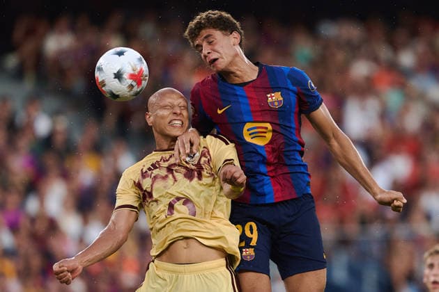 ESP: La Festa del Gamper Estrella Damm FC Barcelona, Barca v Al-Ahly Hamza Abdelkarim of Barcelona during friendly match Joan Gamper Trophy 2026 La Festa del Gamper Estrella Damm FC Barcelona v Al-Ahly played at Spotify Camp Nou Stadium in Barcelona on August 19th, 2026 in Spain Barcelona Spain Futbol Copyright: xGerardxFrancox xAgenciaxLOFx
