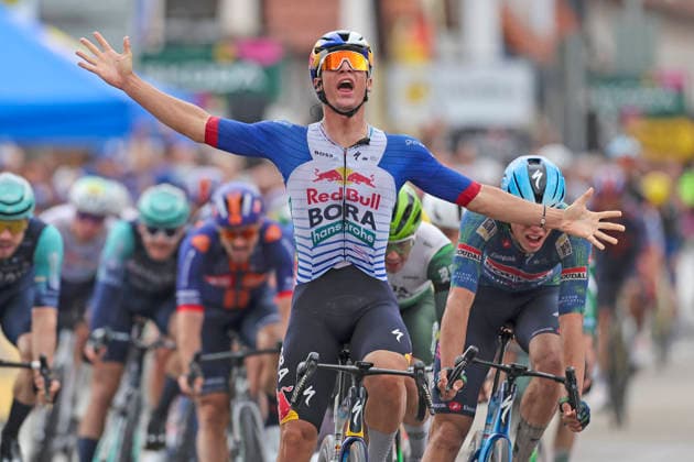 Sport Bilder des Tages Radsport - LIDL DEUTSCHLAND TOUR 2026 - 21.08.26, 2. Etappe - Schwäbisch Hall - Offenbach an der Queich, Sieger Alessio Magagnotti (ITA BORA HANS GROHE) -