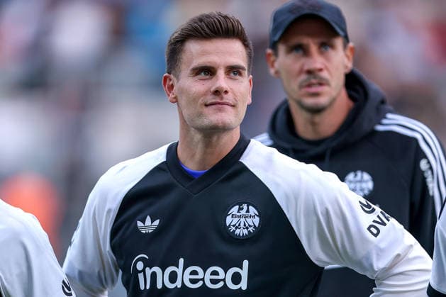 21.08.2026, Fußball, SC St. Tönis - Eintracht Frankfurt, 1. Runde DFB-Pokal 2026 27, Grotenburg-Stadion in Krefeld, Saison 2026 2027: Torwart Michael Zetterer (Eintracht Frankfurt 23) DFB regulations prohibit any use of photographs as image sequences and or quasi-video. Nordrhein-Westfalen Deutschland