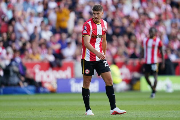 Brentford v Tottenham Hotspur - Premier League 2026 27 Vitaly Janelt of Brentford during the Premier League match between Brentford and Tottenham Hotspur at GTECH Community Stadium in London, United Kingdom, on August 22, 2026. United Kingdom  Copyright: xNewsxImagesx originalFilename:cosgrove-premierl260822_np6KM.jpg