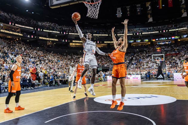 Basketball Köln 27.08.2026 WM Qualifikation Deutschland (GER) - Niederlande (NED) Dennis Schröder Schroeder (Deutschland, No.17) Schröder Schroder