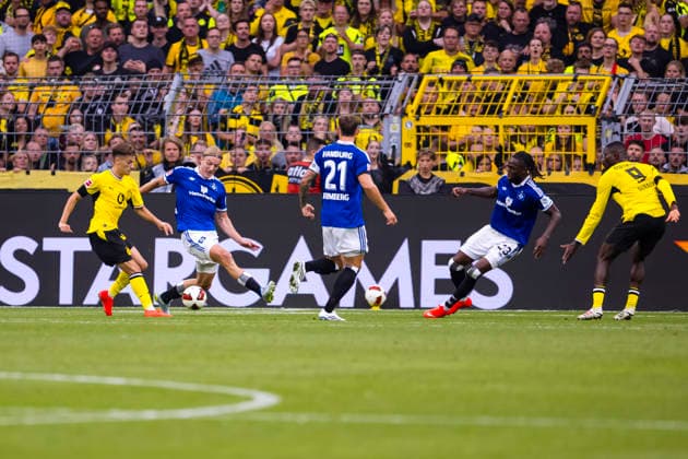 29.08.2026, Fussball, 1 Spieltag der 1. Fussball Bundesliga, Borussia Dortmund - Hamburger SV. Giannis Konstantelias (Borussia Dortmund) trifft zum 2:0. Dortmund Signal Iduna Park NRW Deutschland xRHR-FOTO DEx Copyright: DennisxEwert RHR-FOTOx RHR-FOTO DE